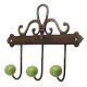 Lime Green Crackle Ceramic Iron Hooks